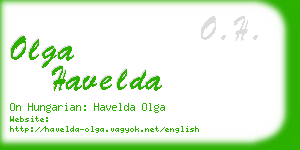 olga havelda business card